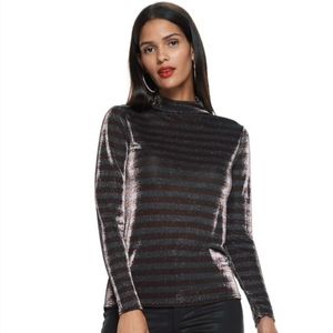 ❤ Nine West Wool-Blend Mockneck Knit Top